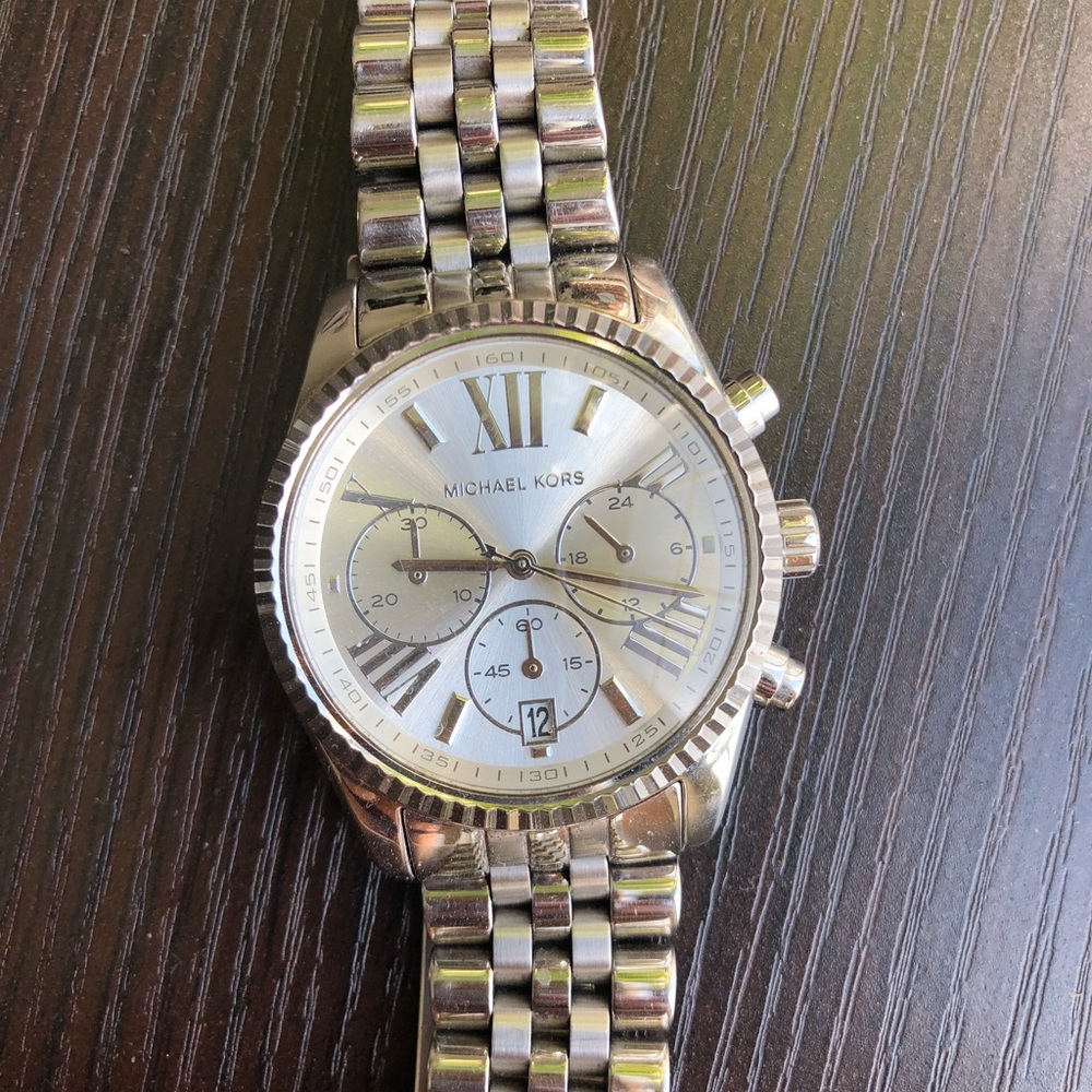 Silver Michael Kors Oversized watch